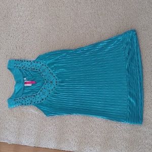 Blue Wavy Dress Top